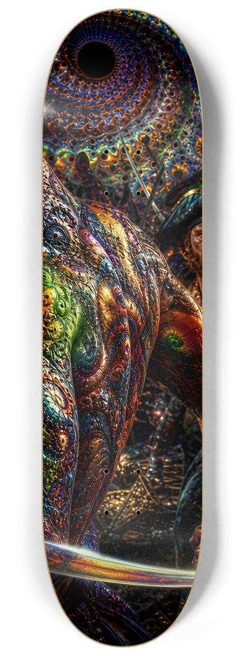 Psychedelic Redhead Fractal Pirate #13 #3 8-1/4 Skateboard Deck