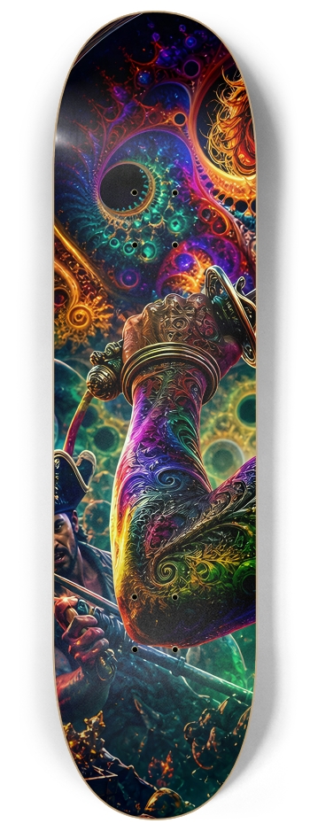 Psychedelic Gay Auburn Fractal Pirate #30 #1 8-1/4 Skateboard Deck