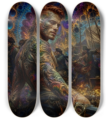 Psychedelic Redhead Fractal Pirate #1