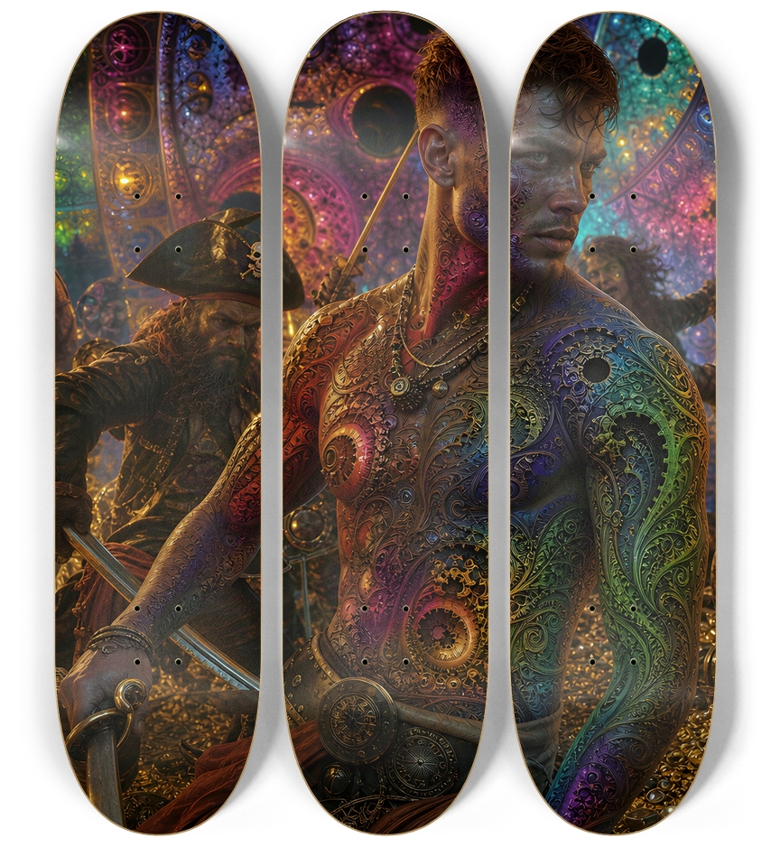Psychedelic Gay Auburn Fractal Pirate #29