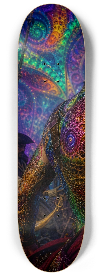 Psychedelic Redhead Fractal Pirate #5 #1 8-1/4 Skateboard Deck