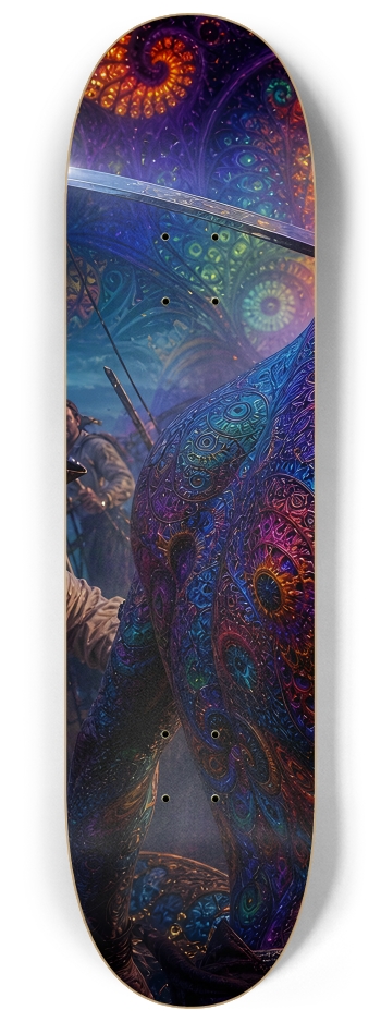 Psychedelic Redhead Fractal Pirate #11 #1 8-1/4 Skateboard Deck