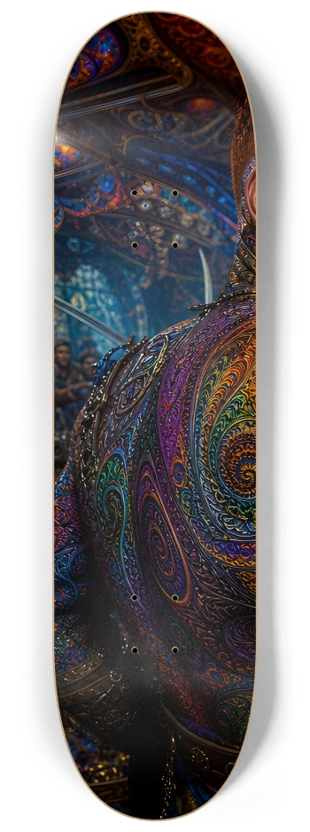 Psychedelic Redhead Fractal Pirate #19 #1 8-1/4 Skateboard Deck