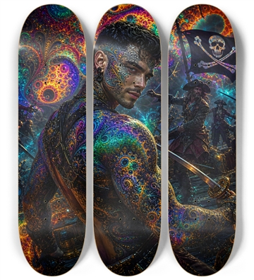 Psychedelic Gay Jet Black Fractal Pirate #25