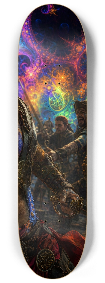 Psychedelic Gay Jet Black Fractal Pirate #30 #3 8-1/4 Skateboard Deck