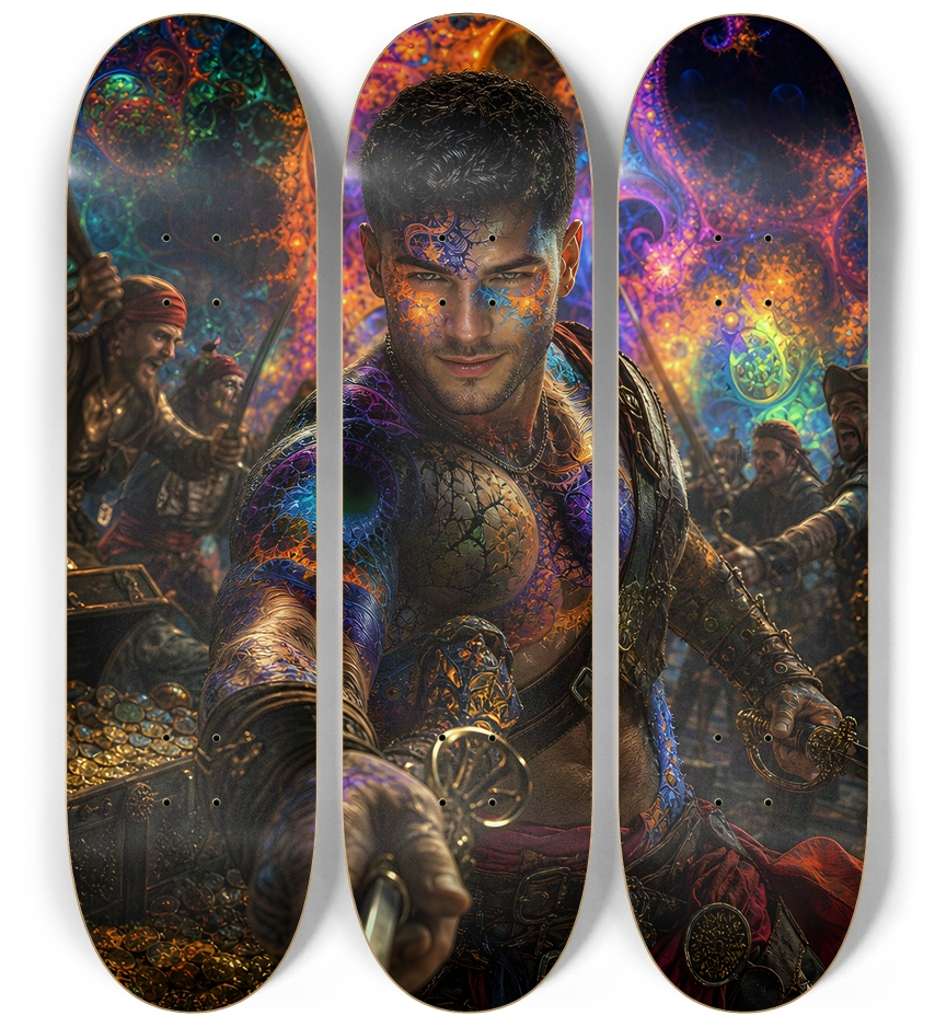 Psychedelic Gay Jet Black Fractal Pirate #30