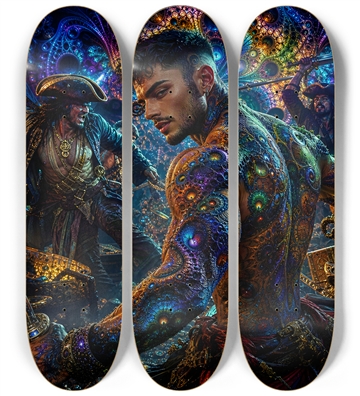 Psychedelic Gay Jet Black Fractal Pirate #22
