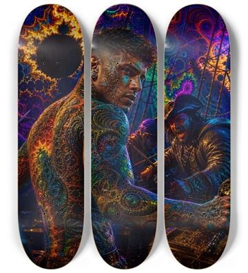 Psychedelic Gay Jet Black Fractal Pirate #32