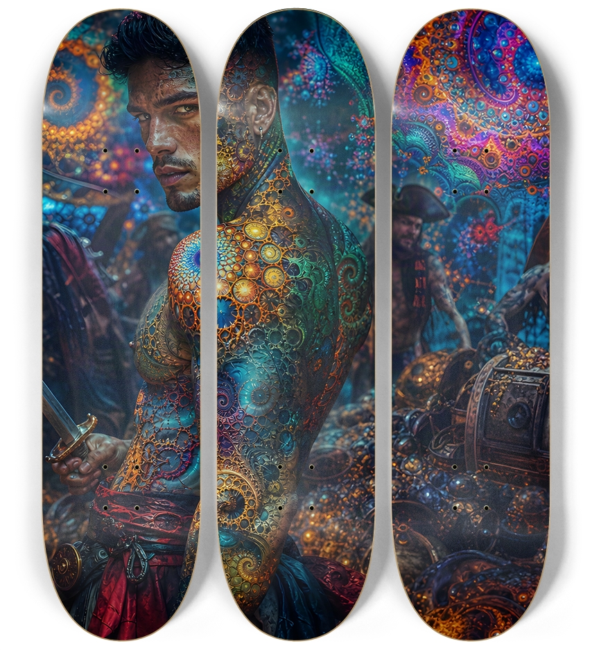 Psychedelic Gay Jet Black Fractal Pirate #31