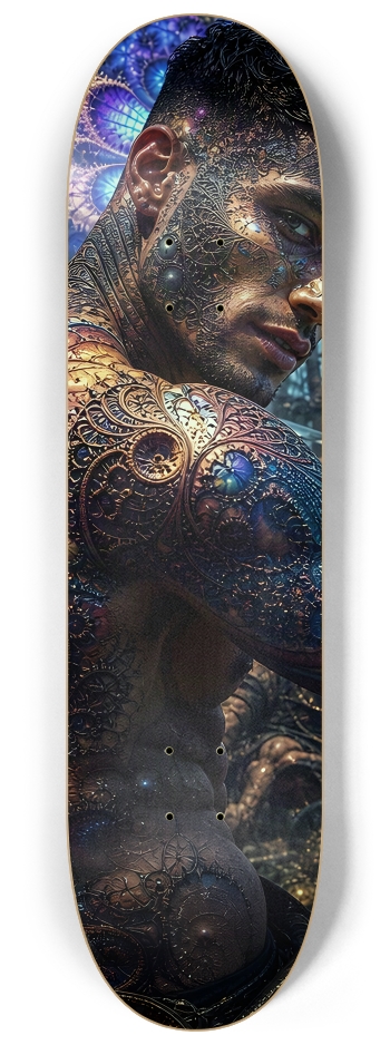 Psychedelic Gay Jet Black Fractal Pirate #10 #2 8-1/4 Skateboard Deck