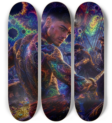 Psychedelic Gay Jet Black Fractal Pirate #27