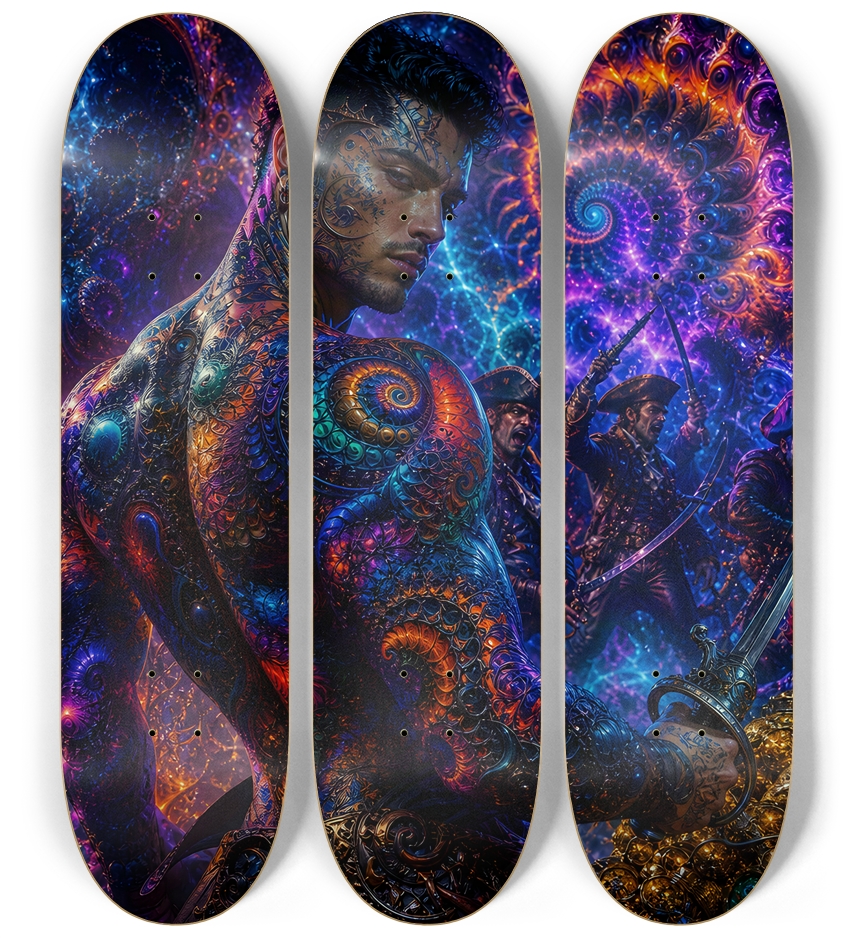 Psychedelic Gay Jet Black Fractal Pirate #12