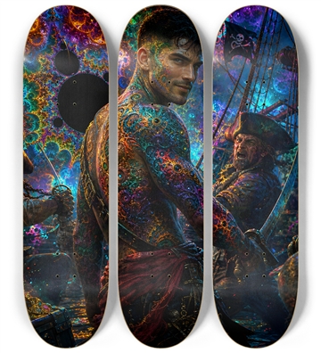 Psychedelic Gay Jet Black Fractal Pirate #18