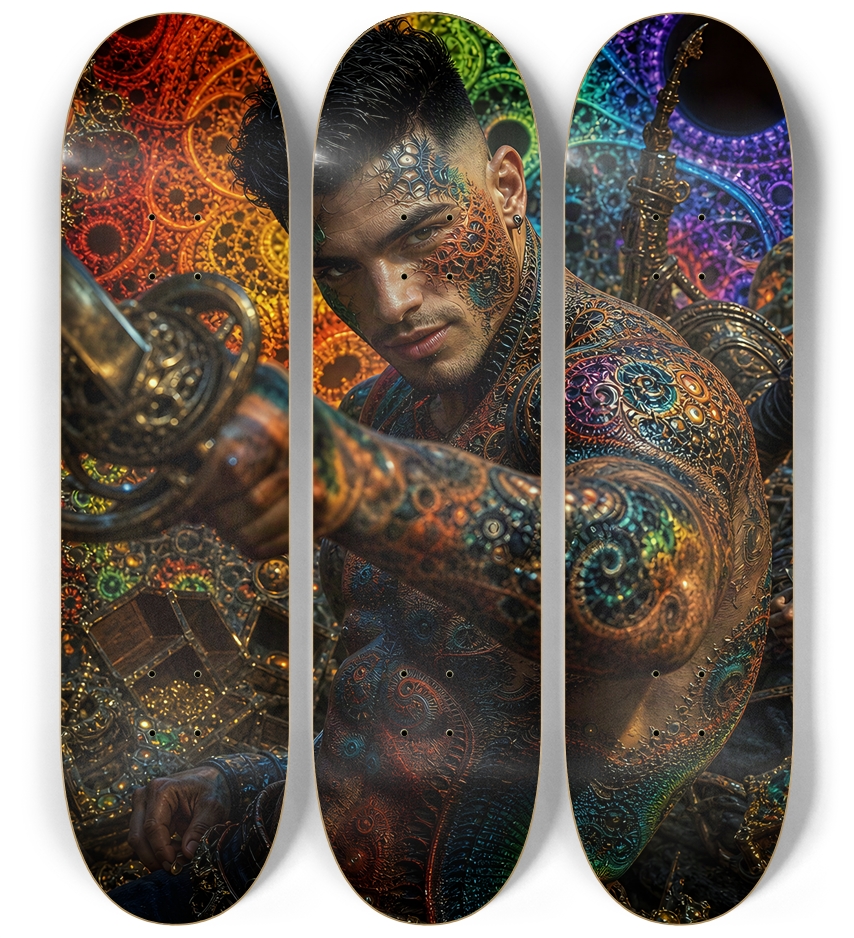 Psychedelic Gay Jet Black Fractal Pirate #14