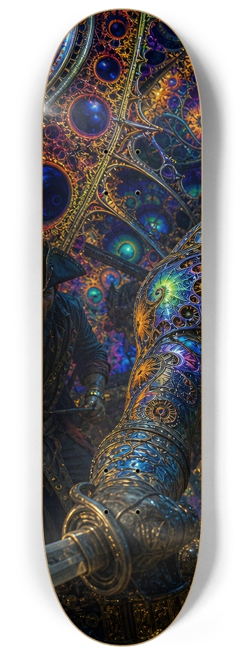 Psychedelic Gay Jet Black Fractal Pirate #28 #1 8-1/4 Skateboard Deck