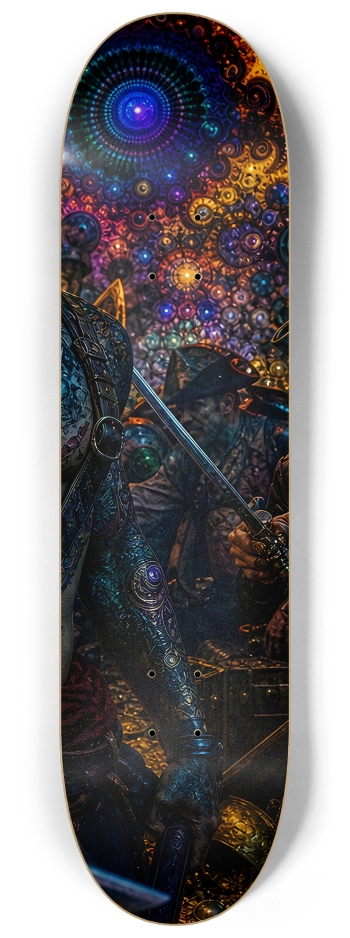 Psychedelic Gay Jet Black Fractal Pirate #4 #3 8-1/4 Skateboard Deck