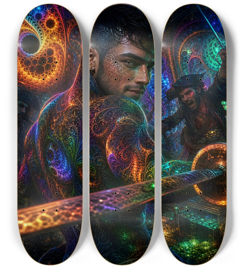 Psychedelic Gay Jet Black Fractal Pirate #20