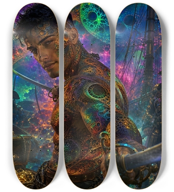 Psychedelic Gay Jet Black Fractal Pirate #11