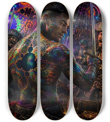 Psychedelic Gay Jet Black Fractal Pirate #29