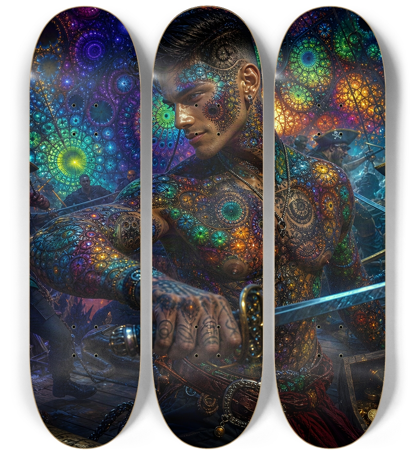 Psychedelic Gay Jet Black Fractal Pirate #26