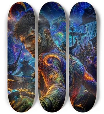 Psychedelic Gay Jet Black Fractal Pirate #24