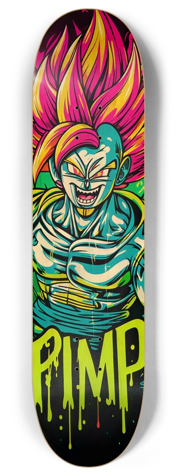 PIMP SUPER SAIYAN JACK DECK 02 8 Inch Skateboard Deck