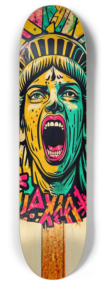 FAME LIBERTY FREEDOM LIP DECK 01 ALL NATURAL 8 Inch Skateboard Deck