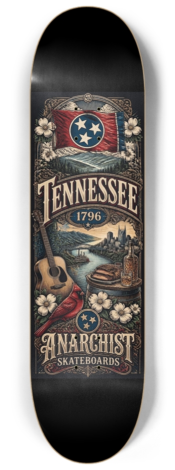 GREAT BOARDS OF THE SOUTH TENNESSEE 8-1/4 Skateboard Deck