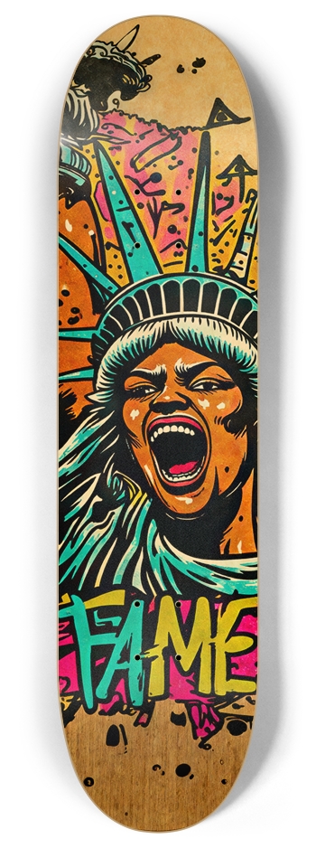 FAME SISTER LIBERTY FREEDOM LIP DECK 03 ALL NATURAL 8 Inch Skateboard Deck