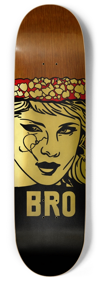 BRO TOTALLY TAYLOR ABSOLUTE ERAS SIGNED AFRICAN BLACKWOOD DECK 01 9 Inch Skateboard