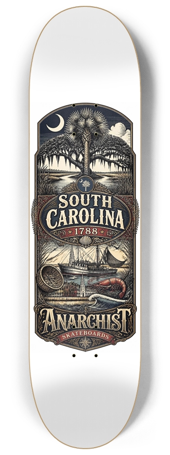 GREAT BOARDS OF THE SOUTH SOUTH CAROLINA 8-1/4 Skateboard Deck