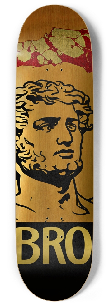 BRO NATE DECK 01 CUSTOM ALL NATURAL YEW WOOD 9 Inch Skateboard