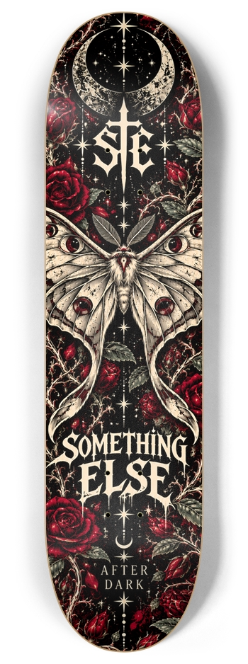 After Dark Lunar Moth — 8 8 Inch Skateboard Deck
