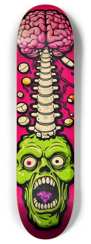 ZOMBRO BRAINS DECK 05 ALL NATURAL 8 Inch Skateboard Deck
