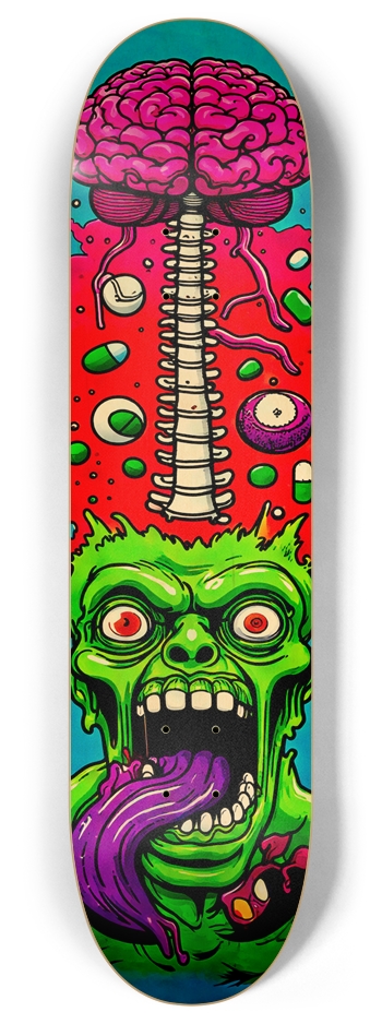ZOMBRO BRAINS DECK 04 ALL NATURAL 8 Inch Skateboard Deck