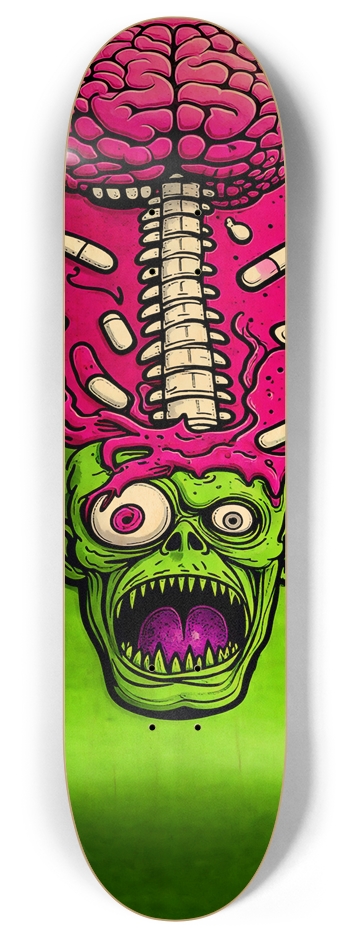 ZOMBRO BRAINS DECK 02 ALL NATURAL 8 Inch Skateboard Deck