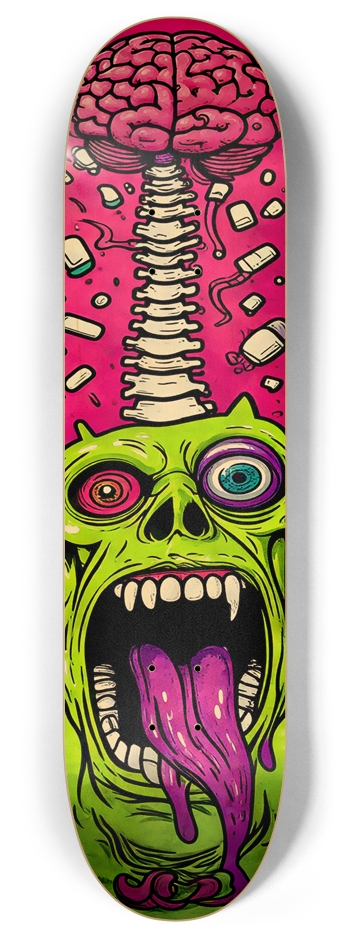 ZOMBRO BRAINS DECK 03 ALL NATURAL 8 Inch Skateboard Deck