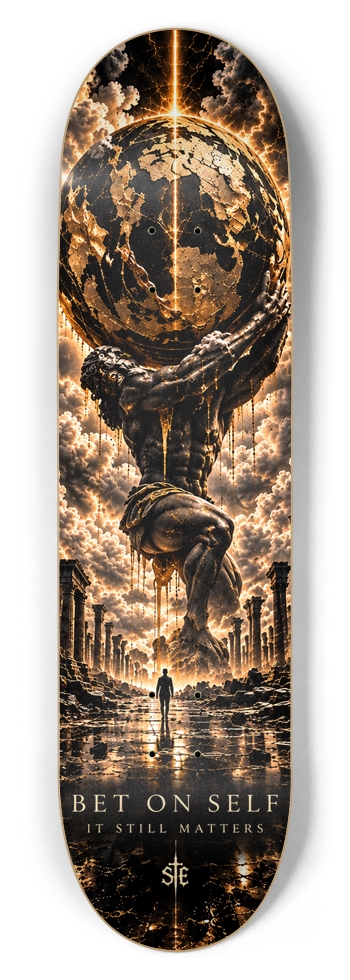 Bet on Self — Gold Globe 8-1/2 Skateboard Deck