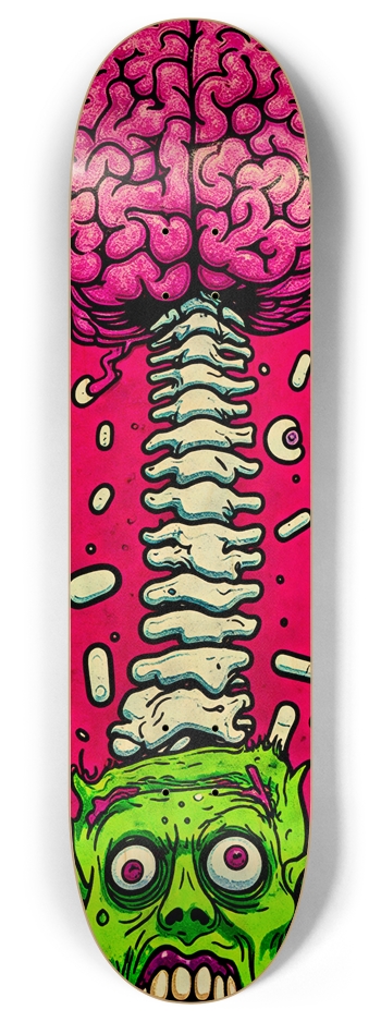 ZOMBRO BRAINS DECK 01 ALL NATURAL 8 Inch Skateboard Deck