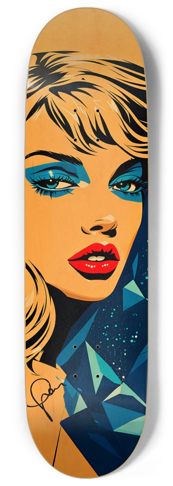 Totally Taylor Swift 09' Skateboard 01 No Fear Tour Signed 9 Inch Skateboard