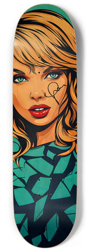 Totally Taylor Swift 09' No Fear Tour Signed Skateboard 3 9 Inch Skateboard