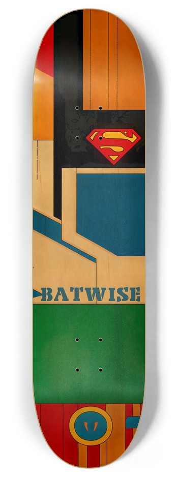 BATWISE - SUPES RENDITION COLLECTOR DECK 03 ALL NATURAL BAMBOO DECK 8 Inch Skateboard Deck