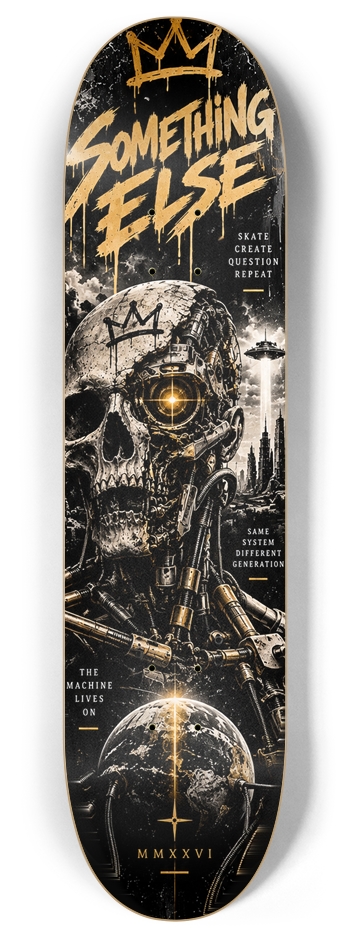 Machine Skull — 8 inch 8 Inch Skateboard Deck