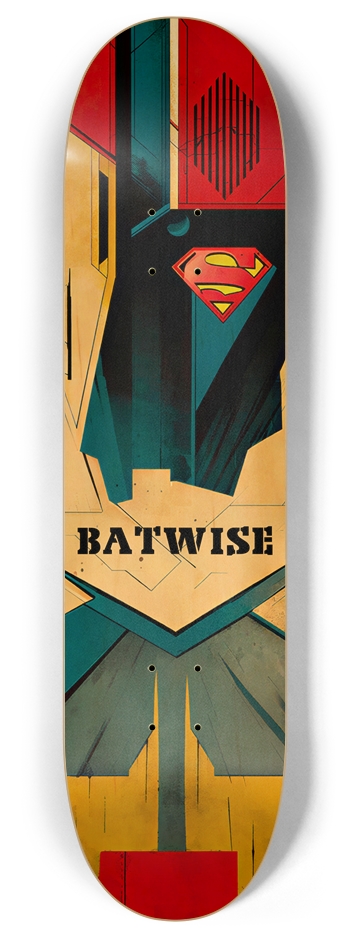 BATWISE - SUPES RENDITION COLLECTOR DECK 02 ALL NATURAL BAMBOO DECK 8 Inch Skateboard Deck
