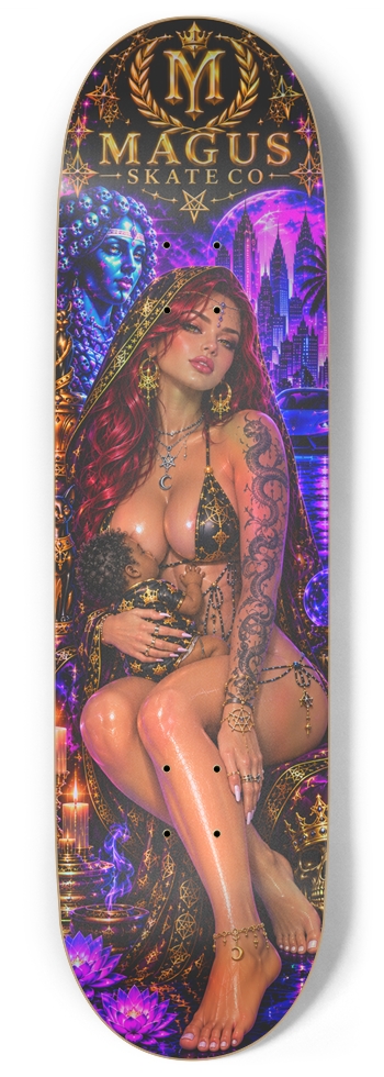 Magus Skate Co "Cat Demi Goddess"  9 Inch Skateboard