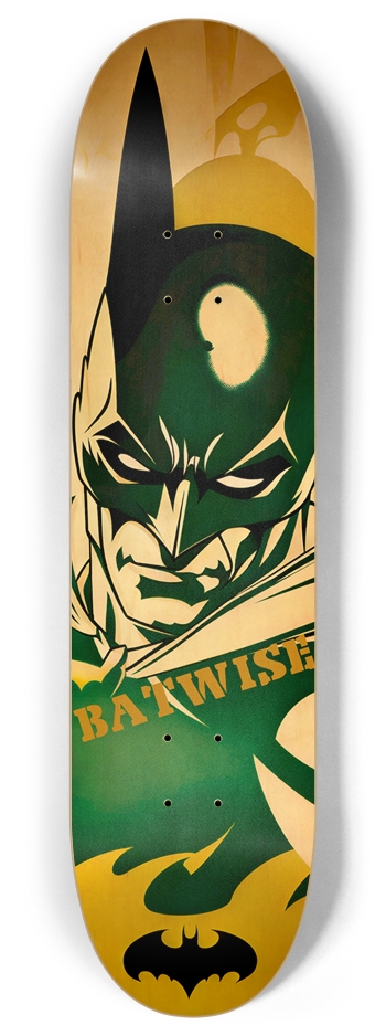 BATWISE - BATS RENDITION COLLECTOR DECK 05 ALL NATURAL BAMBOO DECK 8 Inch Skateboard Deck