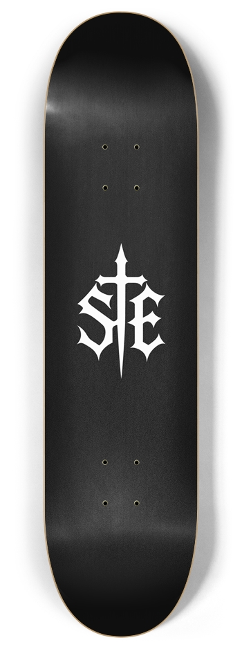 SE Logo — Black — 8 inch 8 Inch Skateboard Deck