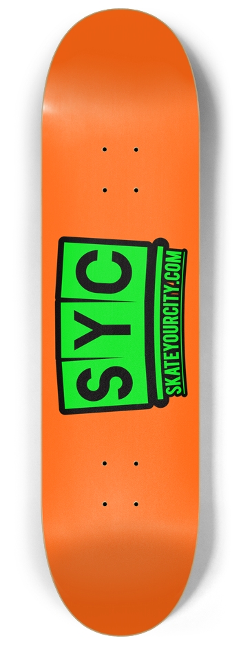 SYCways 8.25" Orange 8-1/4 Skateboard Deck