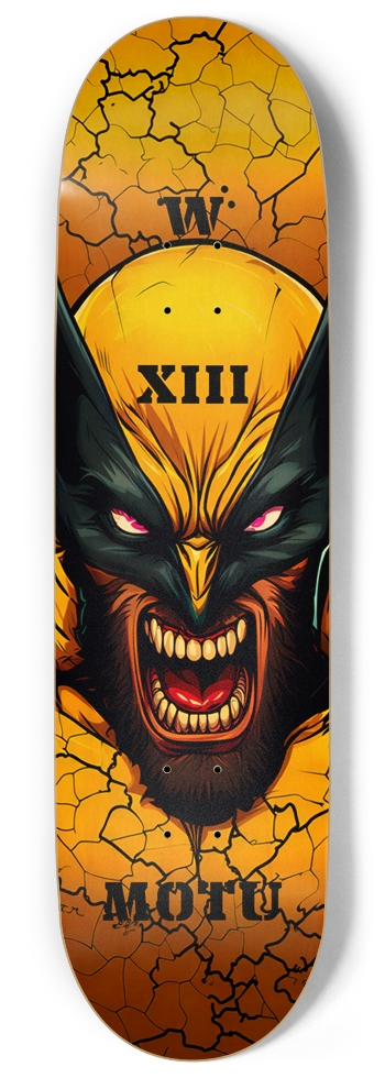MOTU LOGAN DRIP DECK 01 ALL NATURAL BAMBOO 13 9 Inch Skateboard