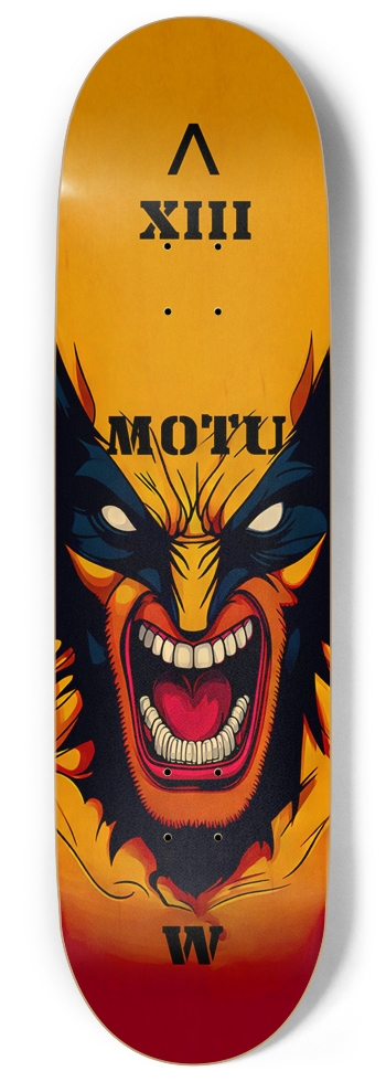 MOTU HONEY BADGER GOLD DECK 02 ALL NATURAL 13 LIMITED EDITION DECK 9 Inch Skateboard